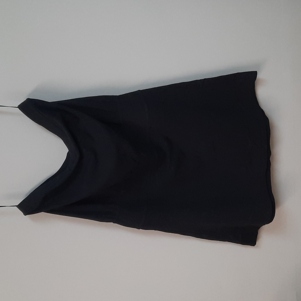 Loft Size Large Black Casual Strapless Cotton-blend Dress-excellent for layering